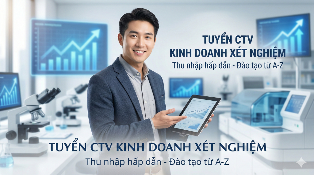 Tuyển dụng CTV kinh doanh xét nghiệm Parttime Cần Thơ Đào tạo A-Z